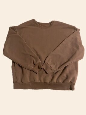 Abercrombie & Fitch Soft A&F Brown Fleece Crewneck